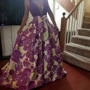 Jovani Purmin purple mint evening dresd
